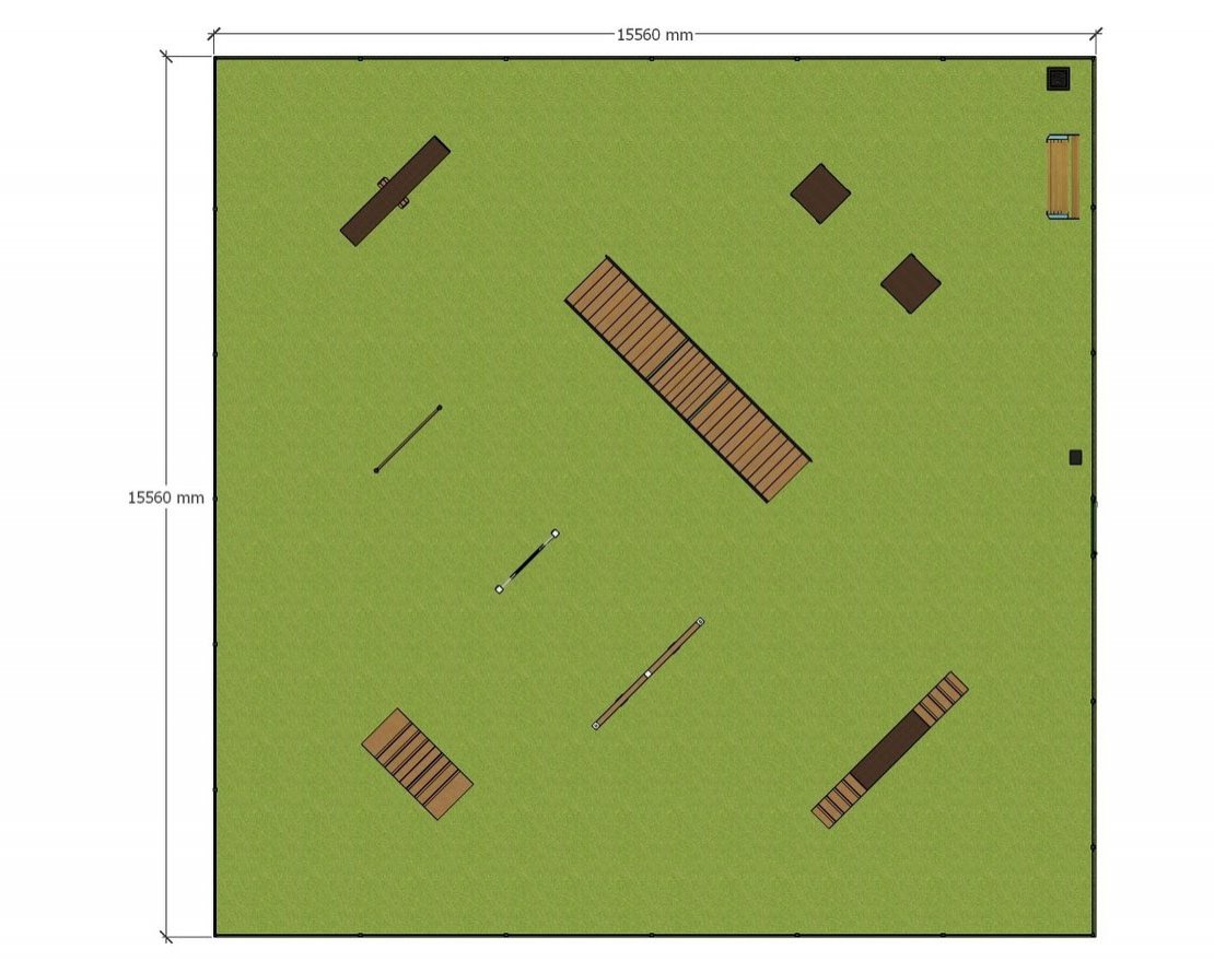 Площадка для выгула собак TORUDA №1 (15х15) - вид 3